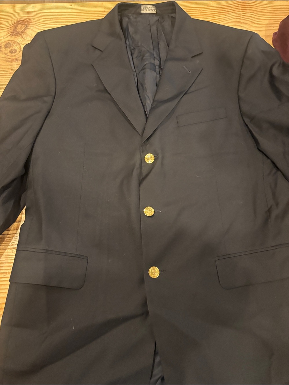 JOS A BANKS Navy Blazer with Gold Buttons